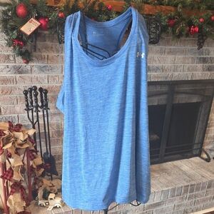 Under Armour Heathered Blue Athletic Tank